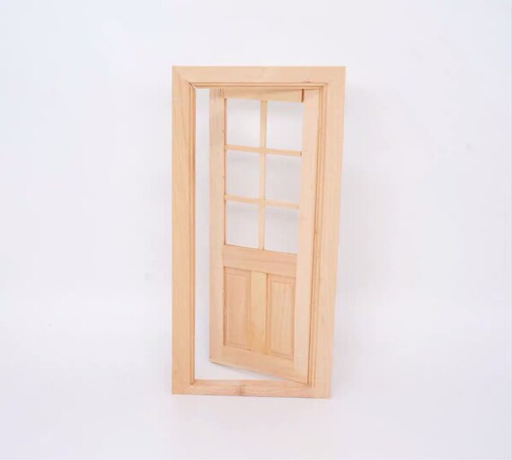 1:12 Dolls House miniatura in legno 12 Riquadro finestra cornice bianco 