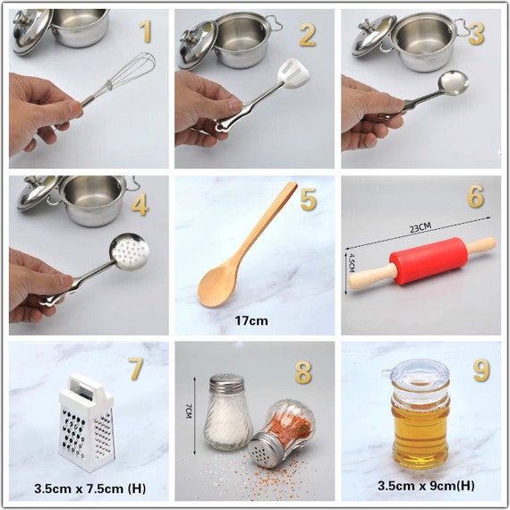 Large Size food Grade Safe Real Mini Food Cooking Utensils 