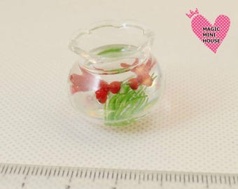 Dolls House Miniature Gold Fish Bowl