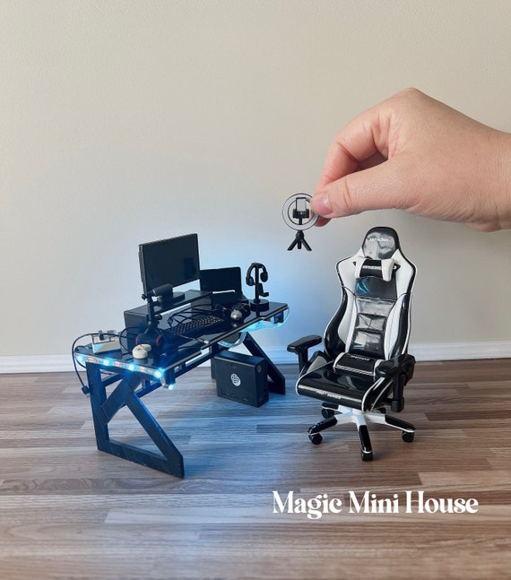 Miniature Gaming Vlogging Table With Lights-gaming Chair-esports