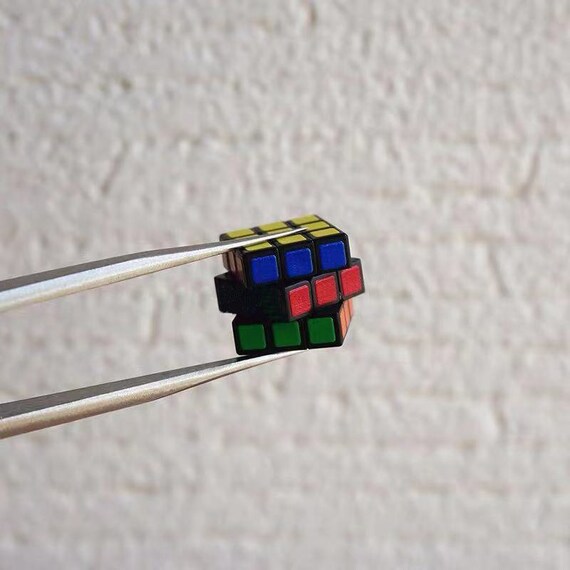 Working Micro Rubik's Cube 1cm Rubix Cube Smallest Rubik's Cube Puzzle Toy  Tiniest Rubix Cube Super Tiny Rubik's Cube Miniture 