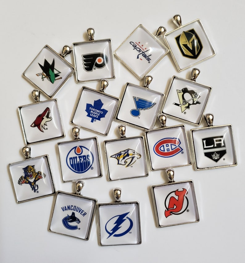 High quality Glass made of NHL 31 Hockey teams Square Etsy