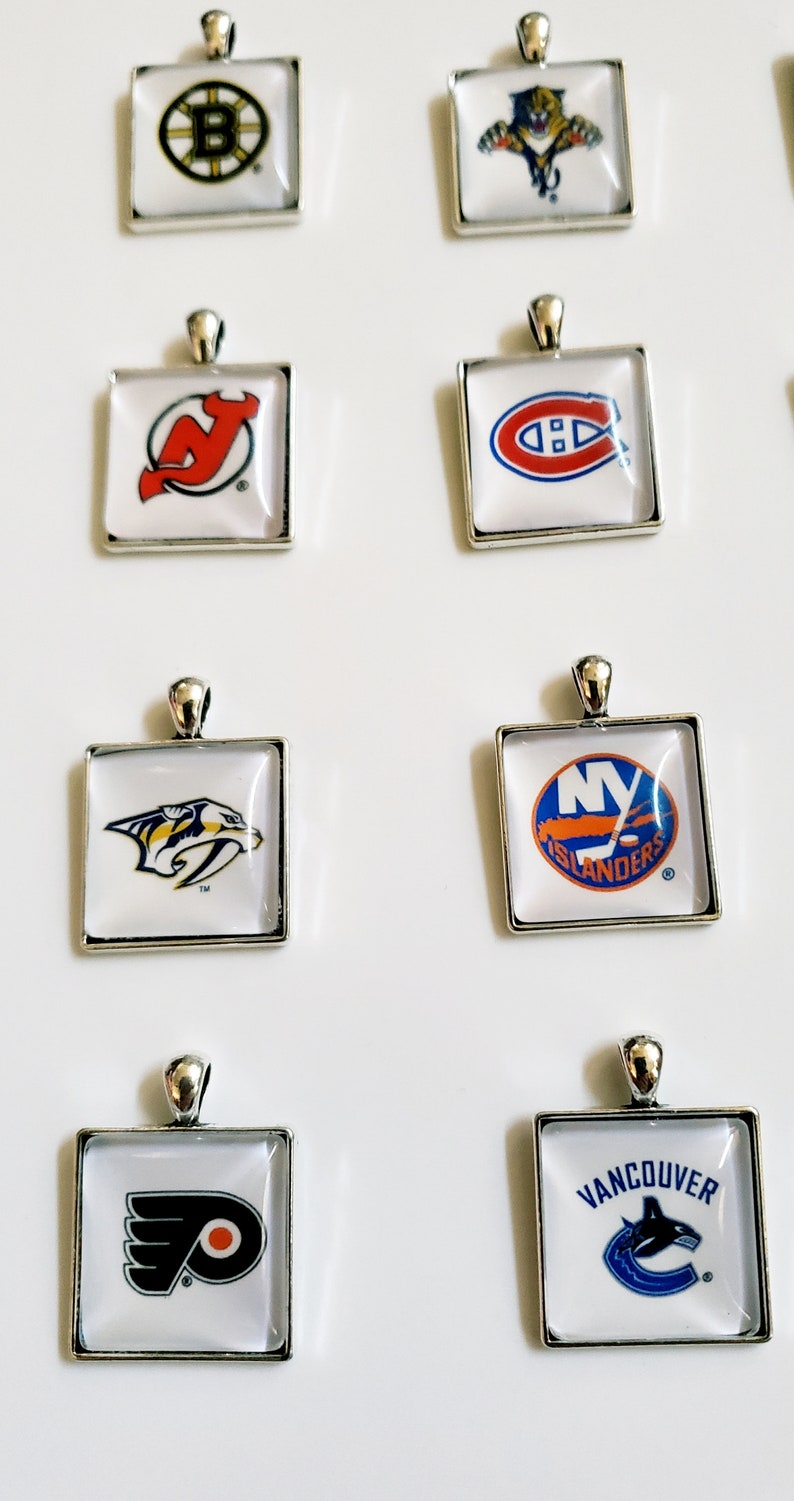 High quality Glass made of NHL 31 Hockey teams Square Etsy