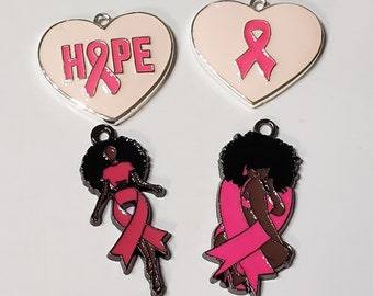 Breast Cancer Awarness with 4 awareness beads 2.5/'/' #15