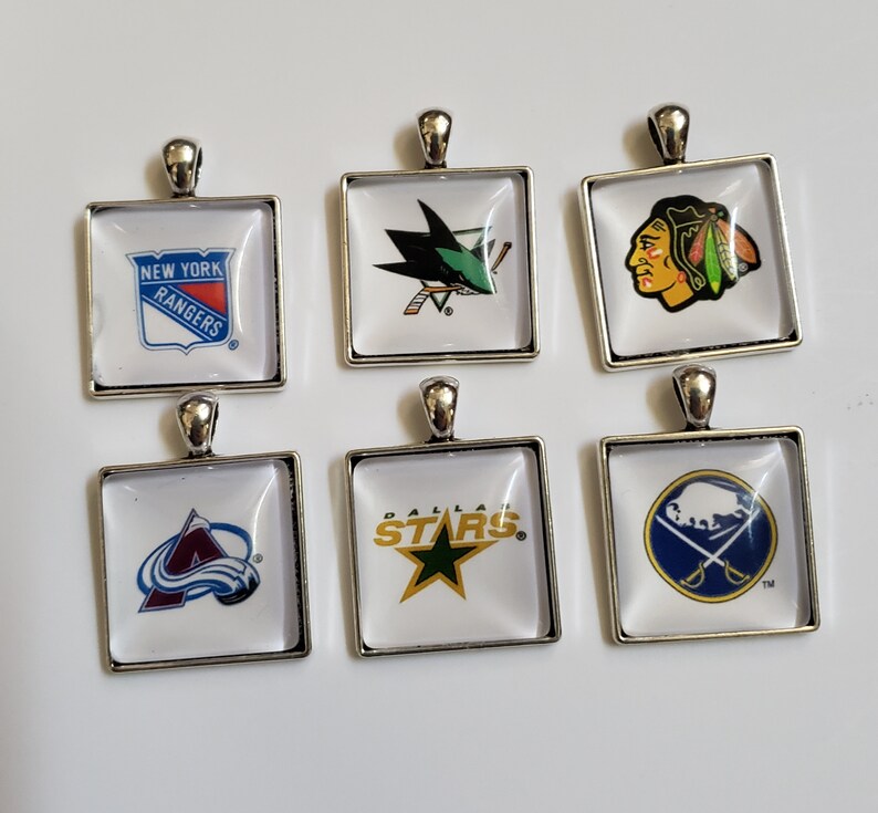 High quality Glass made of NHL 31 Hockey teams Square Etsy
