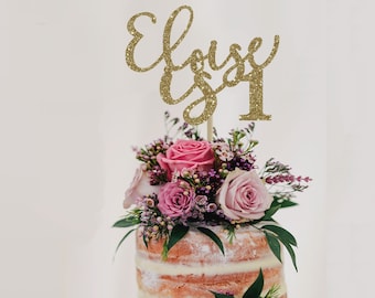 First birthday cake topper, 1 cake topper, one cake topper, first birthday decorations, one cake topper gold, girly cake topper, elegant