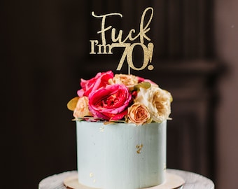 70 cake topper, 70th cake topper, 70th birthday party decoration, 70th birthday topper, gold cake topper 70 birthday topper seventy cake top