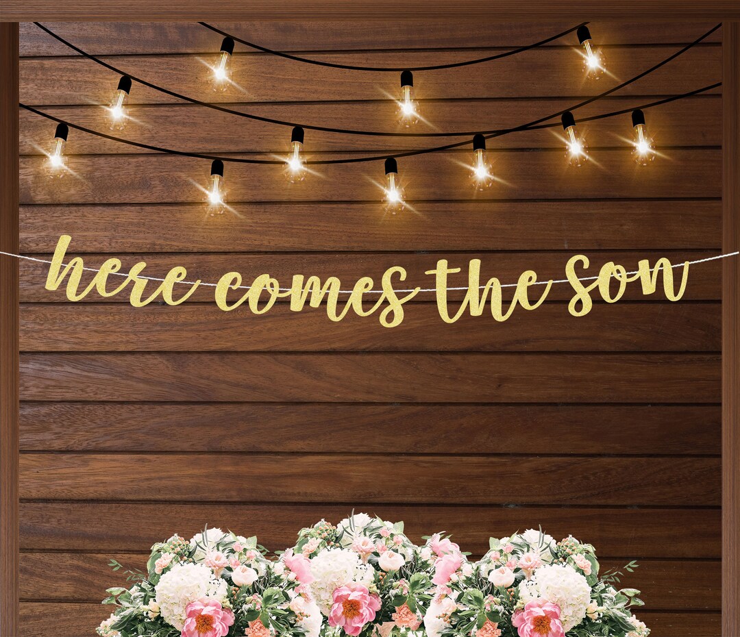 Sun Baby Shower Dekoration – Here Comes The Son Banner – Boho Style – Für Jungen Geburtstagsparty