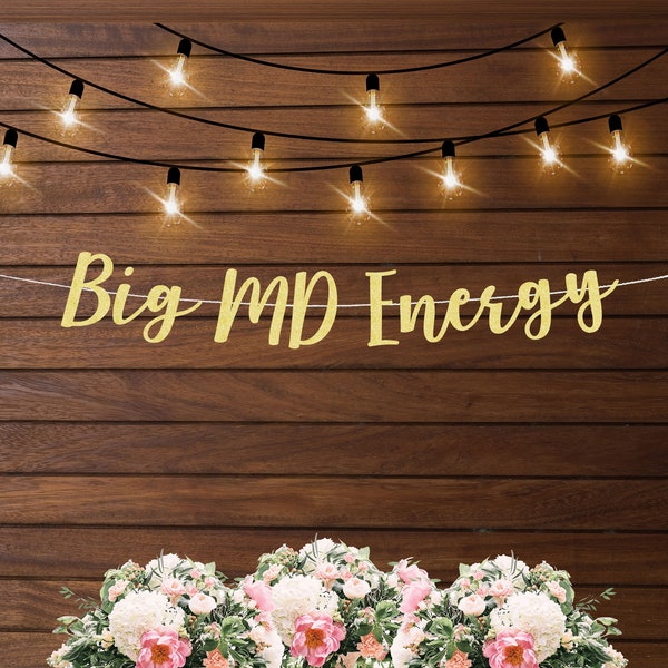 Big MD Energy banner, Medical school graduation banner, graduation decorations, class of 2024, doctor grad party, match day decorations