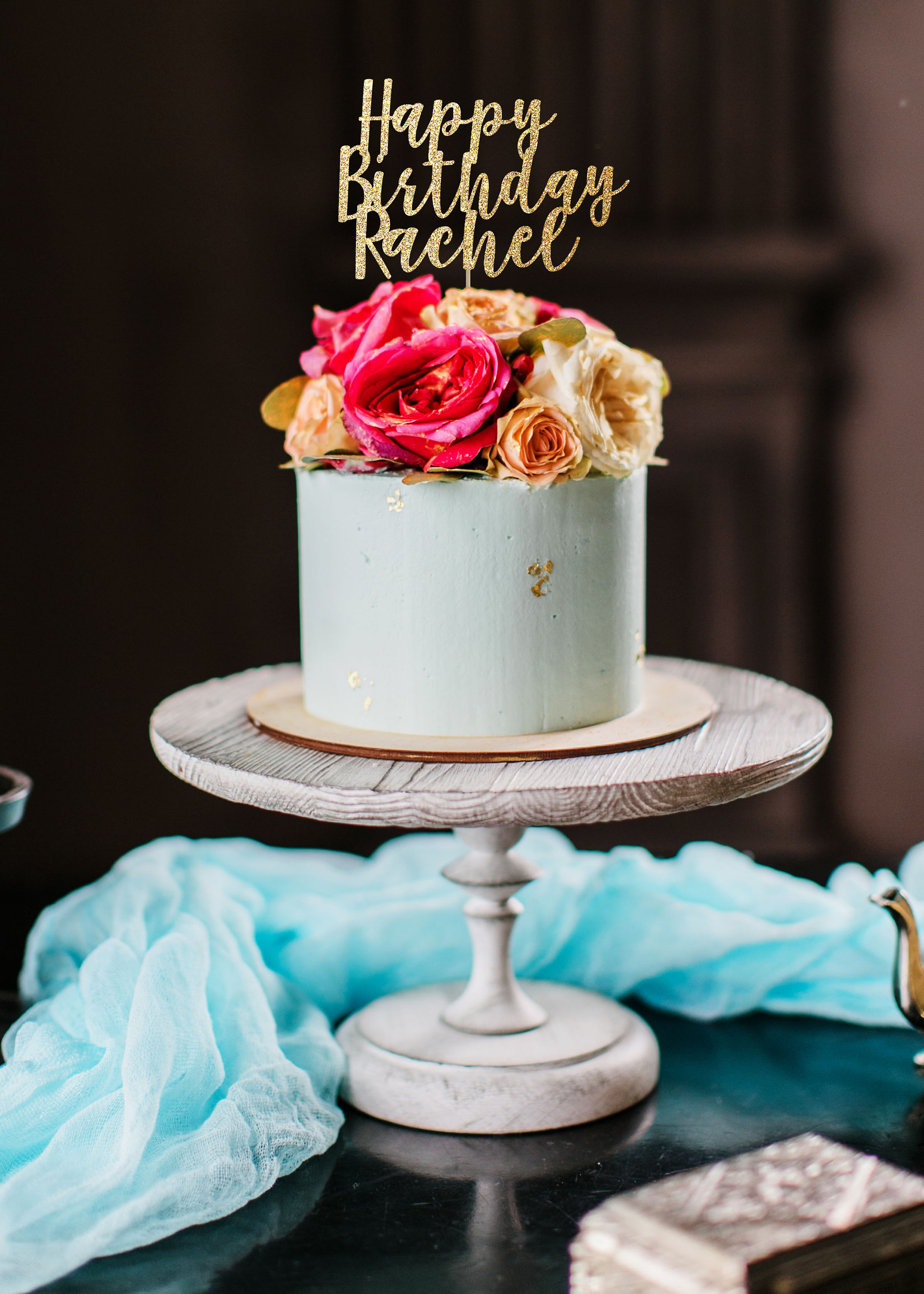 Topper De Gateau De Joyeux Anniversaire Dessus De Gateau Etsy