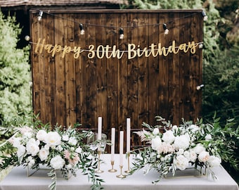 Happy 30th birthday banner, 30th birthday party decorations 30th birthday banner, 30th birthday decoration, 30th birthday sign, 30 birthday