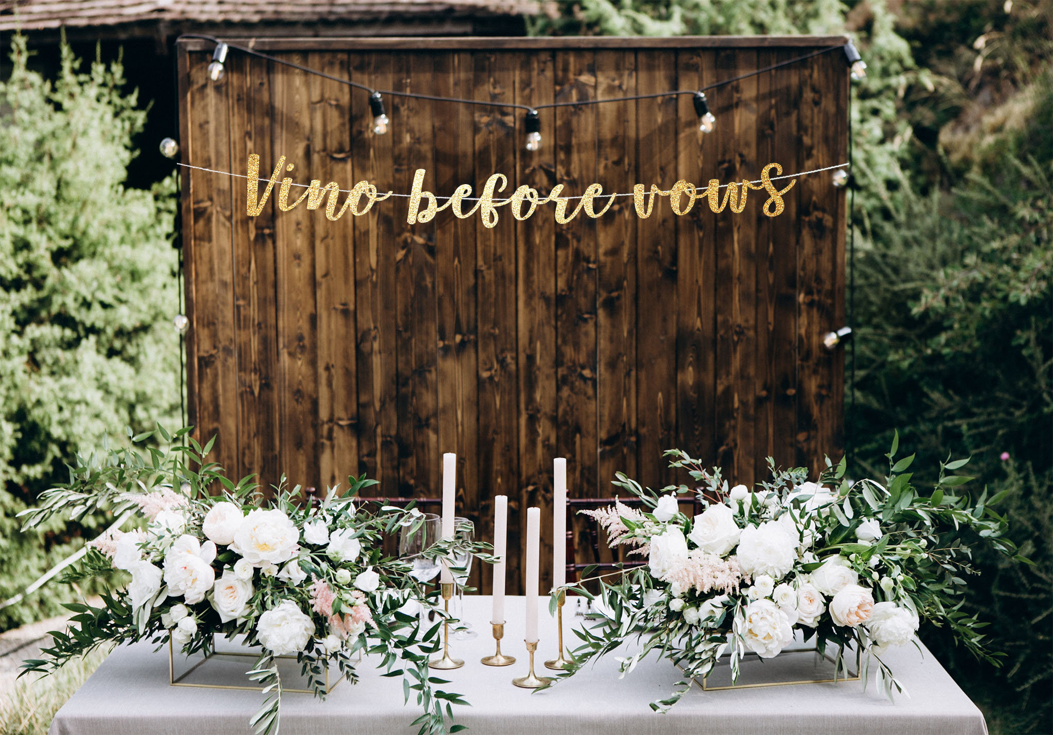 Bridal Shower Decorations, Vino Before Vows Banner, Bachelorette Party ...