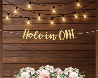 Hole in ONE first birthday decorations, hole in one banner, golf theme birthday party decorations, golf 1st birthday, golf birthday