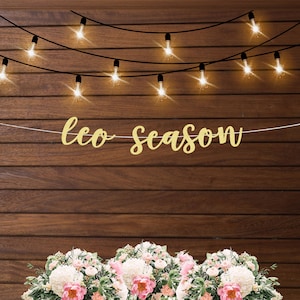 Leo season banner, July birthday, August birthday, Leo birthday party, zodiac birthday banner, millennial birthday, adult birthday