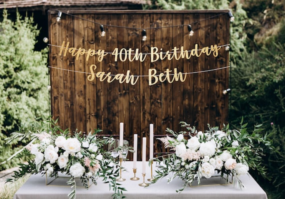 Pre-Strung Happy 40th Birthday Banner - Black Glitter, No Assembly Needed, 9.8 Ft Long - View #7