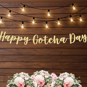 Happy gotcha day banner, adoption celebration banner, adoption party banner, dog adoption, pet adoption day, new puppy, welcome home
