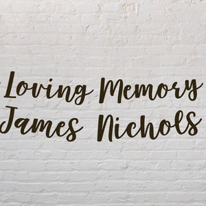 In loving memory banner, funeral banner, available in black, gold, silver, celebrating life, funeral welcome sign, personalized custom