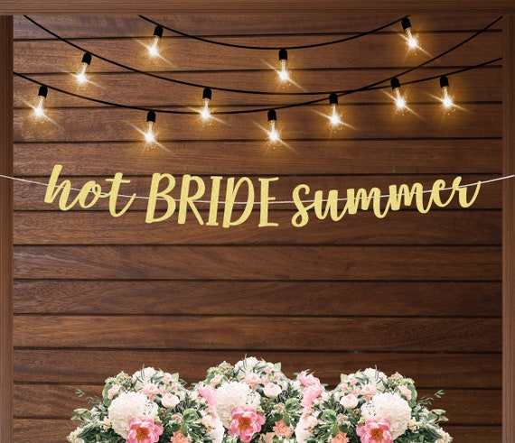 Hot bride summer banner, summer beach bachelorette theme, Miami bachelorette decorations, hot girl bachelorette, funny decoration ideas