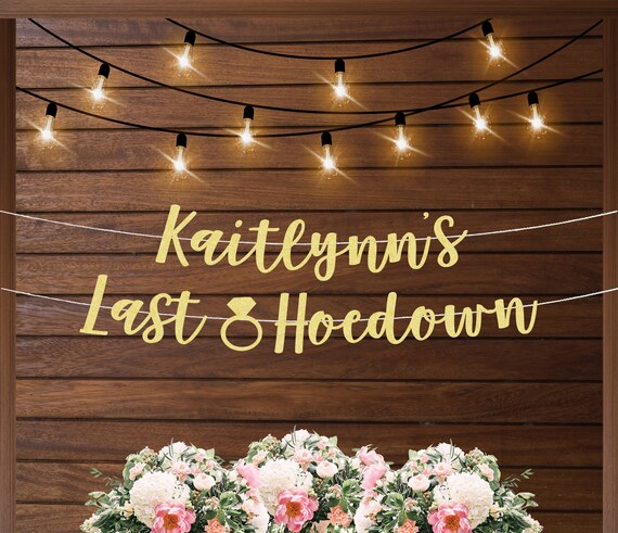 Personalized last hoedown banner, last hoe down, disco cowgirl bachelorette theme, Nashville bachelorette, space cowgirl, last rodeo banner
