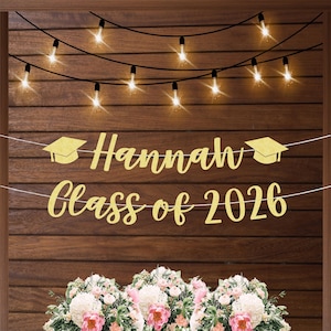 Graduation banner Class of 2026 banner, graduation party decorations, graduation party ideas, personalized graduation party decorations 2026