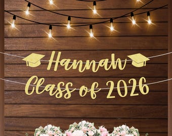 Graduation banner Class of 2026 banner, graduation party decorations, graduation party ideas, personalized graduation party decorations 2026