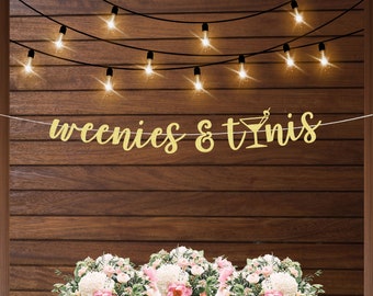 Weenies and tinis banner, hotdog and martini themed bachelorette party, funny bachelorette party decorations, beach bachelorette party