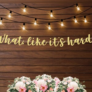 Like it&#39;s hard banner, law school graduation banner, law school acceptance, entrance decorations, funny graduation decorations, party banner