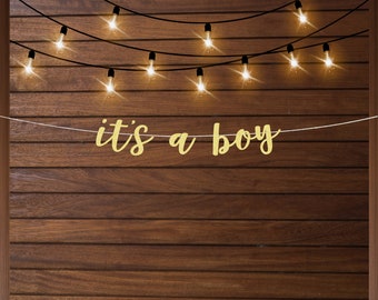 It's a boy banner, baby shower banner, boy baby shower, little boy gender reveal, baby shower decorations for boys, pregnancy announcement