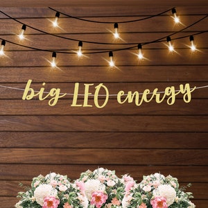 Big Leo energy banner, July birthday, August birthday, Leo birthday party, zodiac birthday banner, millennial birthday, adult birthday