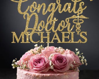 Doctor cake topper, doctor graduation party decorations, doctor grad cake topper, doctor grad, doctor personalized cake topper, grad party