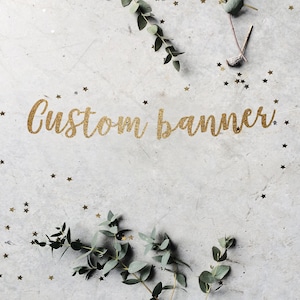Custom banner, gold banner, custom Christmas banner, party banner, custom party banner, personalized Christmas banner, custom Christmas sign