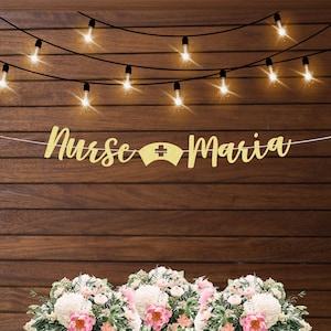 Nurse banner, nurse graduation party decorations, nurse grad banner, nurse graduation banner, nurse personalized banner, grad party banner