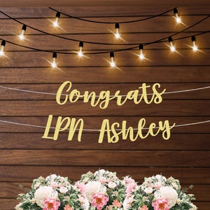 LPN banner, LPN graduation party decorations, licensed practical nurse grad, nurse personalized banner, grad party banner, LPN or lvn