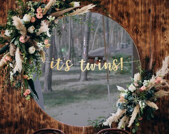 Oh babies banner, twins baby shower banner, its twins banner, baby shower banner, baby shower, gender reveal,  it's twins banner