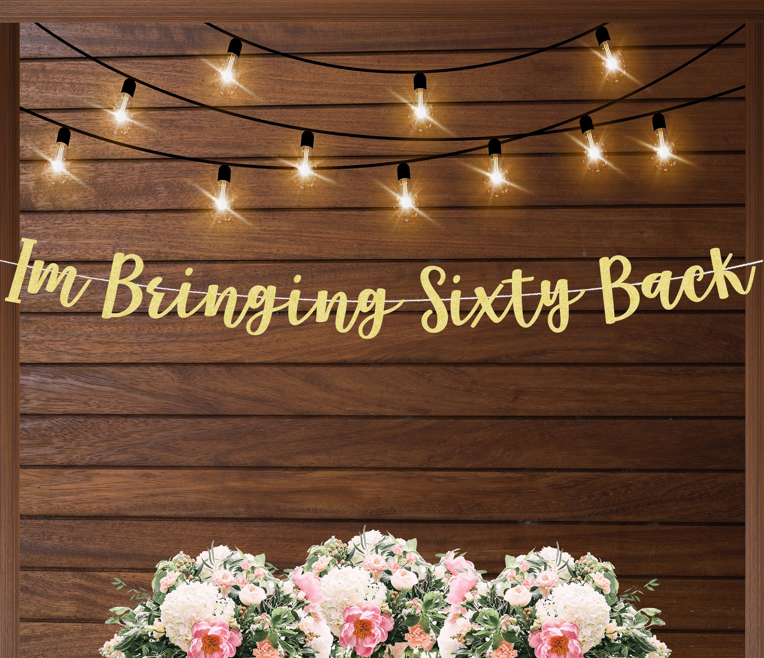 Schwarzes Glitzer-Banner „I‘m Bringing Sixty Back“ – 60. Geburtstag Deko Für Männer & Frauen, Partybanner Zum Aufhängen Schwarzes Glitzer-Banner „I‘m Bringing Sixty Back“ – 60. Geburtstag Deko Für Männer & Frauen, Partybanner Zum Aufhängen
