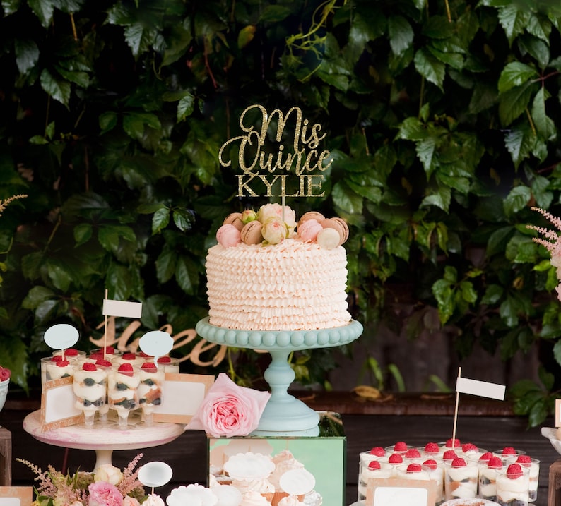Mis quince cake topper personalized 15 cake topper Etsy