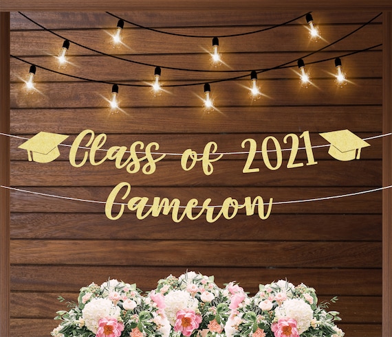Graduation Banner Class Of 2021 Banner Graduation Party Etsy