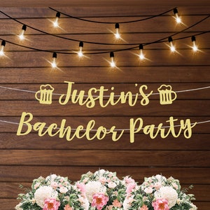 Personalized bachelor banner, bachelor party decorations, wedding shower decoration, groomsmen party decorations, bachelor party ideas