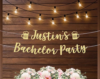 Personalized bachelor banner, bachelor party decorations, wedding shower decoration, groomsmen party decorations, bachelor party ideas