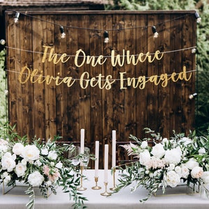 Engagement party decor, engagement sign, engagement banner, engaged party decor, the one where banner, the one where sign, hen party sign