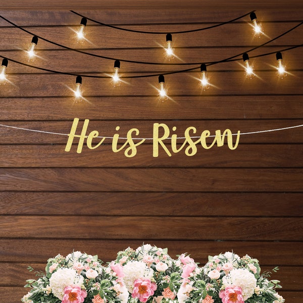 He is Risen Banner Etsy