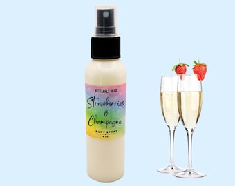 Erdbeeren und Champagner Körperspray