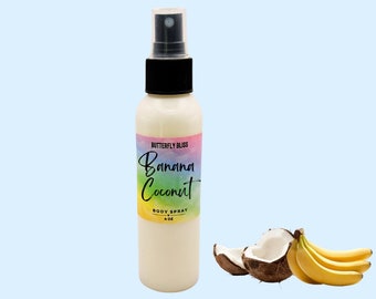 Mgiełka do ciała o zapachu banana i kokosa