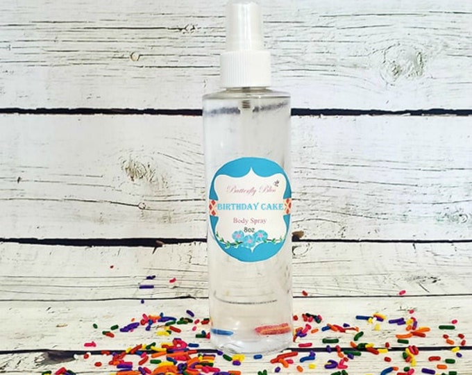 Birthday Cake Body Spray, Birthday Cake Body Mist, Birthday, Cake, Frosting, Body Spray, Body
