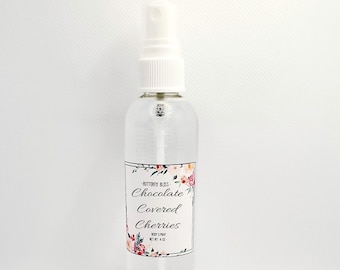 Spray corporal perfumado de chocolate / Niebla corporal de cereza / Spray de olor dulce / Niebla corporal de cerezas cubiertas de chocolate / Regalos para mejores amigos / Spray