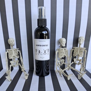Haunted Cemetery Scented Body Mist and Perfume Spray | Halloween Body Spray | Earthy Scented Mist | Cemetery Gift Ideas | Skeleton Gift Idea