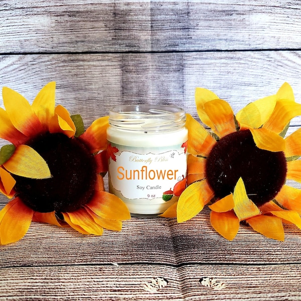 Sunflower Candle Etsy