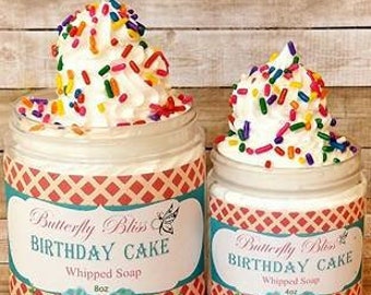 Fluffy Whipped Soap | Birthday Cake | Soap | Body Wash | Vegan Friendly | Buttercream | Vanilla | Body Frosting | Whipped Soap | All Natural