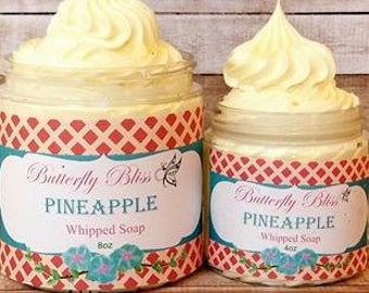 Whipped Soap | Jar Soap | Pineapple Scent | Cream Soap | Shave Soap | Creamy Soap | Pineapple Soap | Pineapple Scented | Natural Soap | Soap