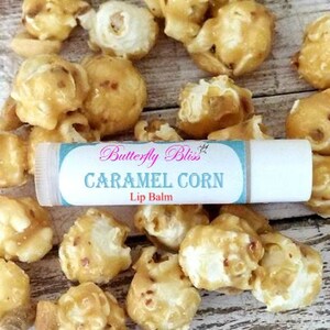 Caramel Corn Lip Balm | Caramel | Candy | Natural Lip Balm | Lip Balm | Vegan Lip balm | Beeswax lip balm | Organic | party favor | popcorn